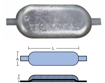 ANODES OF ALUMINUM KG. 0,8 — 00302AL TSEAL