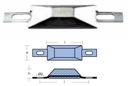 HULL ANODE WITH STRAP — 00385/1 TSEAL