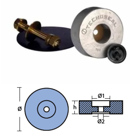RUDDERS STERN DIA 140 H 35 — 00131C TSEAL