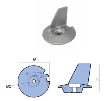SKEG FOR ENGINE NISSAN TOHATSU OF ALUMINUM — 01260AL TSEAL