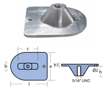ЦИНКОВ АНОД ПЛОЧКА MERCURY — 00803 TSEAL