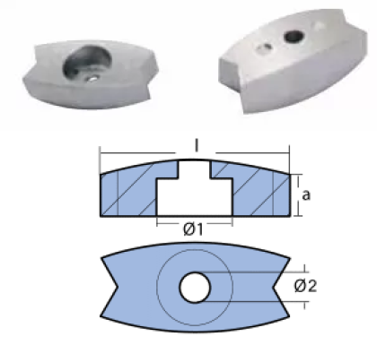 PLATE FOR STERN DRIVE VOLVO PENTA — 00732 TSEAL