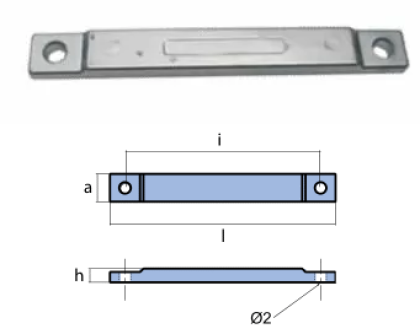 BAR ANODE OF ALUMINUM FOR ENGINE VERADO — 00837AL TSEAL