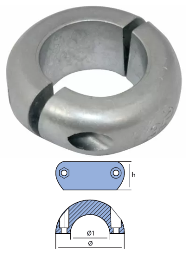 SHAFT COLLARS FOR ASSI DIA 25.4 ALUMINUM — 00553AL TSEAL