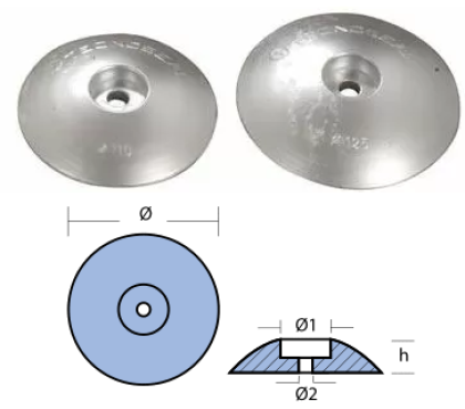 АЛУМИНИЕВ АНОД ЗА ПЕРО НА РУЛЯ - 190 mm — 00106AL TSEAL