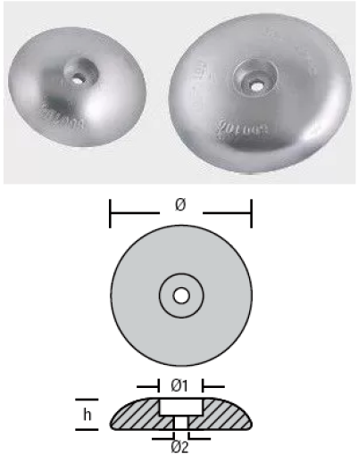 ЦИНКОВ АНОД ЗА ПЕРО НА РУЛЯ - 190 mm — RDR-800106 RAK