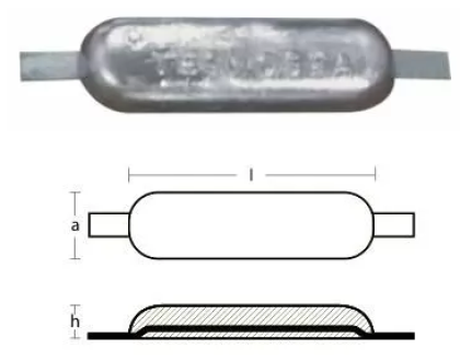 ANODES OF ZINC KG. 0,6 — 00300 TSEAL