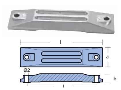 ANODE HONDA & TOHATSU ZINC — REC06411-ZV5-020