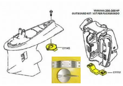KIT YAMAHA OF ALUMINUM FOR FUORIBORDO 200-300 HP — KIT YAMAHA 200-300-AL TSEAL