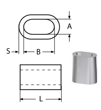 FERRULES - STAINLESS STEEL A4 2MM — 8470402 (2) MTECH