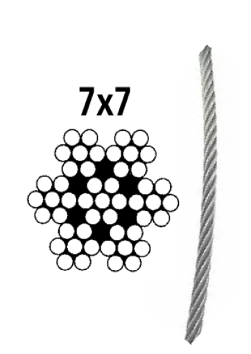 СТОМАНЕНО ВЪЖЕ 7x7 AISI-316 4 mm — 8379404100 MTECH