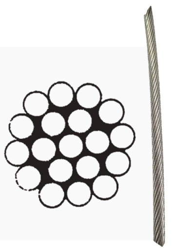 СТОМАНЕНО ВЪЖЕ 1x19 AISI-316 4mm — 8378404 250 MTECH