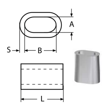 FERRULES - STAINLESS STEEL A4 6MM — 8470406 MTECH