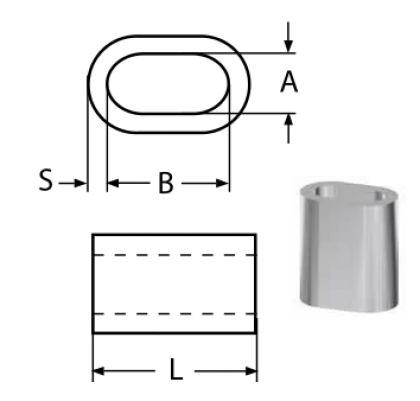 FERRULES - STAINLESS STEEL A4 1MM — 8470401 MTECH