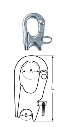 SHEET SNAP SHACKLE A4 96MM — 8290496 MTECH
