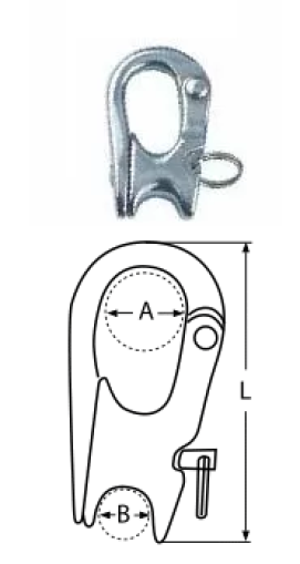 SHEET SNAP SHACKLE A4 66MM — 8290466 MTECH