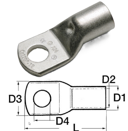 КАБЕЛЕН НАКРАЙНИК С УХО 6.4 mm 16mm2	 — L1506016 TREM