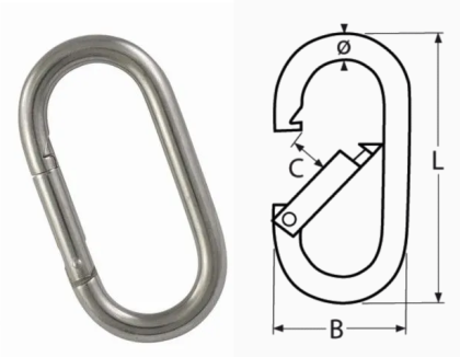 OVAL SPRING HOOK — 8962405 50 MTECH