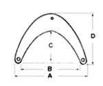 BOW FENDER 36x25 — GS62001