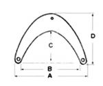 BOW FENDER 45x30 — GS62002