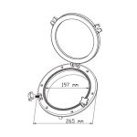 ROUND PORTHOLE 26 cm WHITE — SFPP102