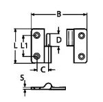 TWO - PART HINGE - LEFT A4 37X37 — 814033437 37LI MTECH