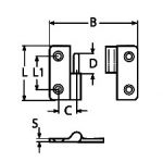 TWO - PART HINGE - LEFT A4 37X37 — 814033437 37LI MTECH