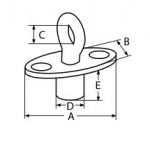 SWIVEL LOCKING EYE - STRAIGHT A4 44MM — 814117444 MTECH