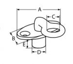 SWIVEL LOCKING EYE - ANGLE A4 44MM — 814118444 MTECH