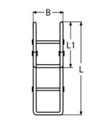 STERNMOUNT FOLDABLE STEPS A4 1240MM — 81427145 MTECH