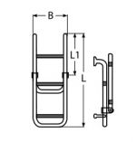 STERNMOUNT FOLDABLE STEPS A4 800MM — 81427343 MTECH