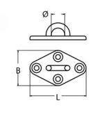 PAD EYE DIAMOND BASE A4 80MM — 82234080 MTECH