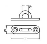 PAD EYE OBLONG BASE A4 75MM — 82244075 MTECH