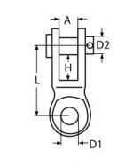 TOGGLE FOR TURNBUCKLES A4 5MM — 8278405 MTECH