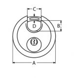 DISCUS PADLOCK A2 70MM — 8498270 MTECH