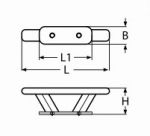 CLEAT A4 300X50MM — 86804300 50 MTECH