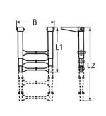 TELESCOPE BOARDING STEPS A4 3-STEP. TOP OF THE PLATFORM — 886943 MTECH