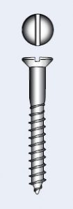 SLOTTED COUNTERSUNK HEAD WOOD SCREW 3x20mm — 009743 20 MTECH