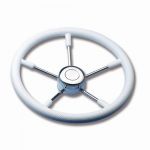 RUDDER WHEELS IN STAINLESS STEEL 5 SPOKES WITH POLYURETHANE COVER — L5135074 TREM