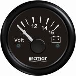 VOLTMETER 8-16V BLACK — RECKY13200