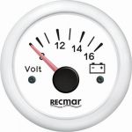 VOLTMETER 8-16V WHITE — RECKY13304