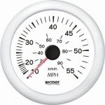 SPEEDOMETER 0-55 mph WHITE — RECKY18303