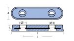 BOLT-ON BAR ANODES VET SERIES TYPE 25, 240x65x29 H.C.140 — 00221 TSEAL