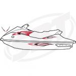 YAMAHA DECALS 05-08 VX110/VX110 SPORT - RED/GRAY — 135BT416B-RED SBT