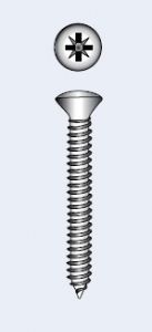 CROSS RECESSED TAPPING SCREW, RAISED COUNTERSUNK HEAD - 4.2x19 mm — 7983442 19 MTECH