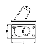 RECTANGULAR BASE 60° A4 25MM — 8204425 MTECH