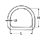 D-RING, WELDED AND POLISHED — 8274405 30 MTECH