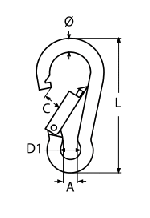 SPRING HOOK A4 3X30 — 8249403 30 MTECH