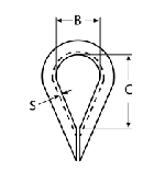 WIRE THIMBLE A4 8MM — 8247408 MTECH