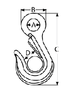 TRAILER HOOK A4 28MM — 8287428 MTECH